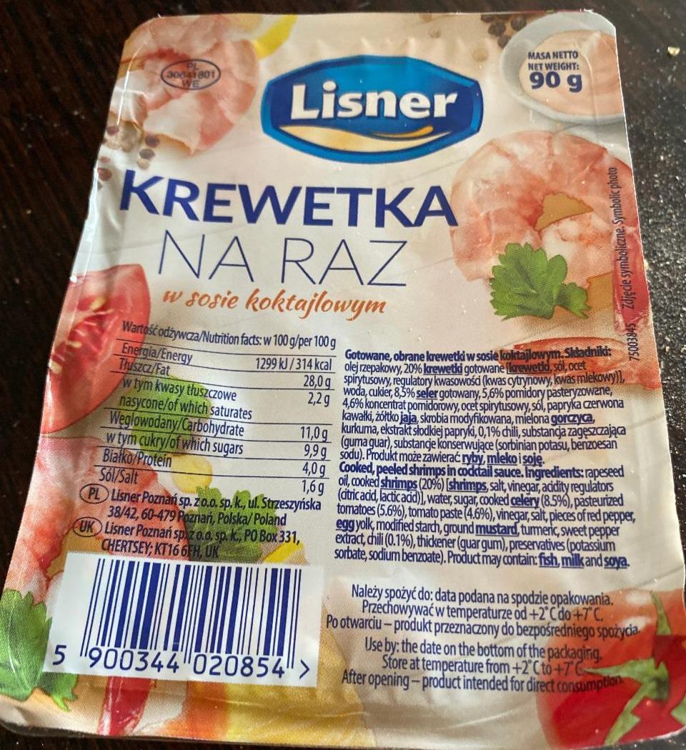 Zdjęcia - Krewetka na raz w sosie koktajlowym Lisner