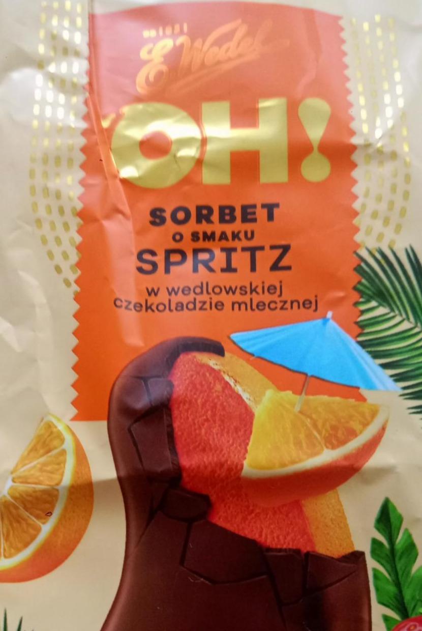 Zdjęcia - E. Wedel Oh! Sorbet o smaku spritz w wedlowskiej czekoladzie mlecznej 90 ml