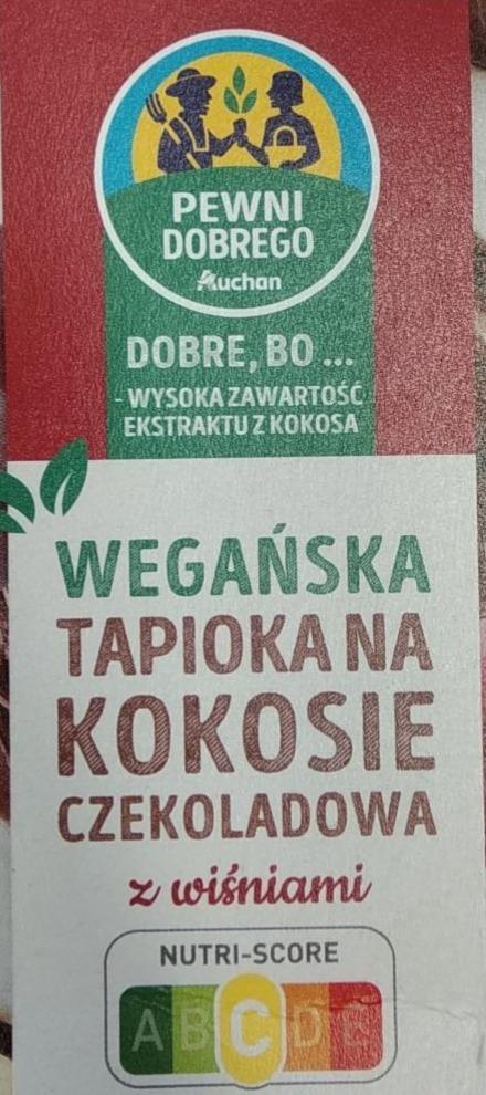 Zdjęcia - Wegańska tapioka na kokosie czekoladowa z wiśniami