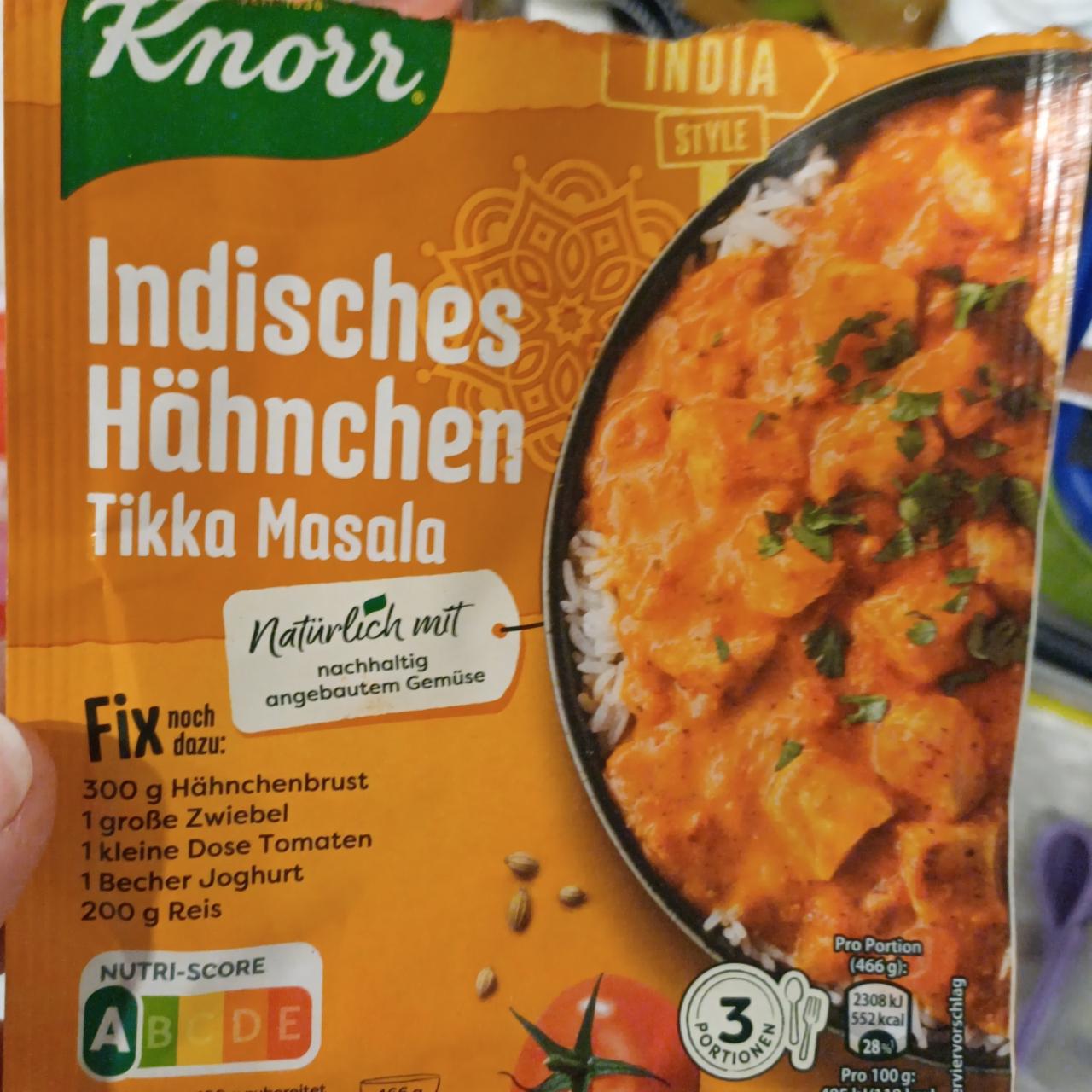 Zdjęcia - Indisches Hähnchen Tikka Masala Knorr