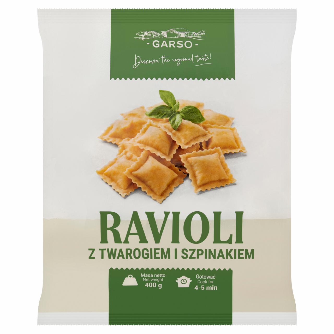 Zdjęcia - Garso Ravioli z twarogiem i szpinakiem 400 g