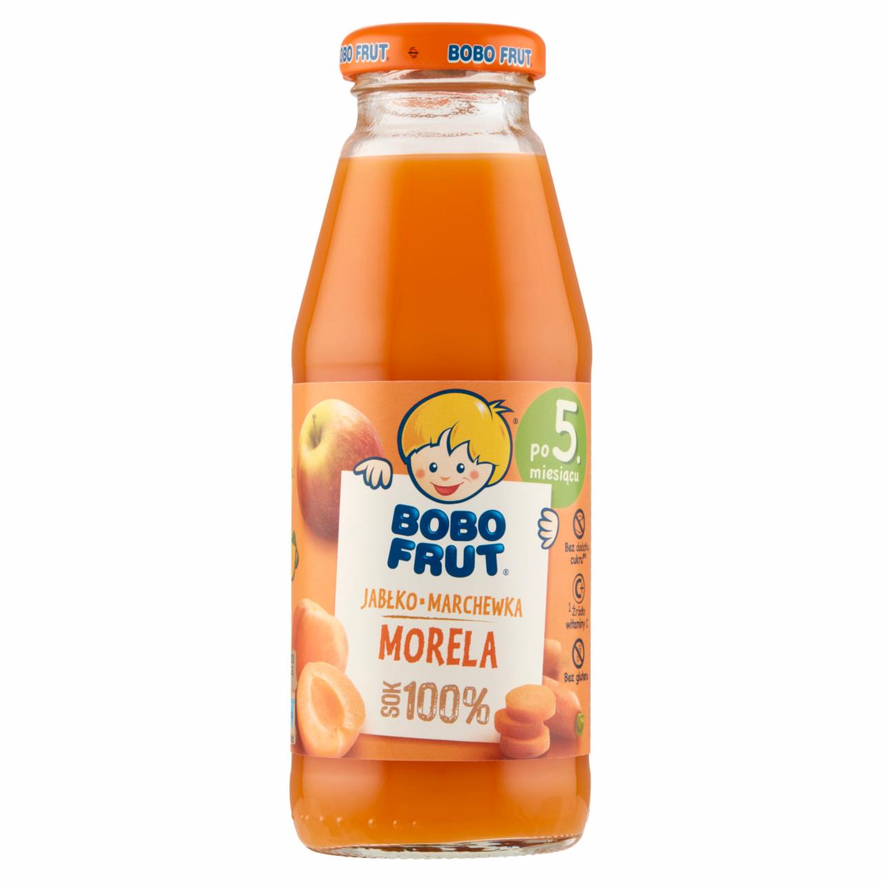 Zdjęcia - Bobo Frut Sok 100% jabłko marchewka morela po 5. miesiącu 300 ml