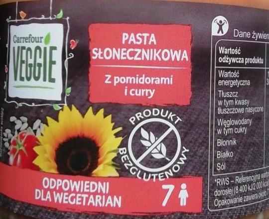 Zdjęcia - Pasta słonecznikowa z pomidorami Carrefour Veggie