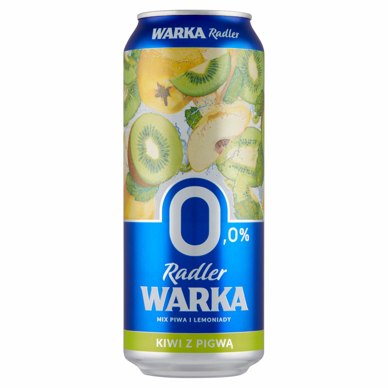 Zdjęcia - Warka Radler Piwo bezalkoholowe z lemoniadą o smaku kiwi z pigwą 500 ml