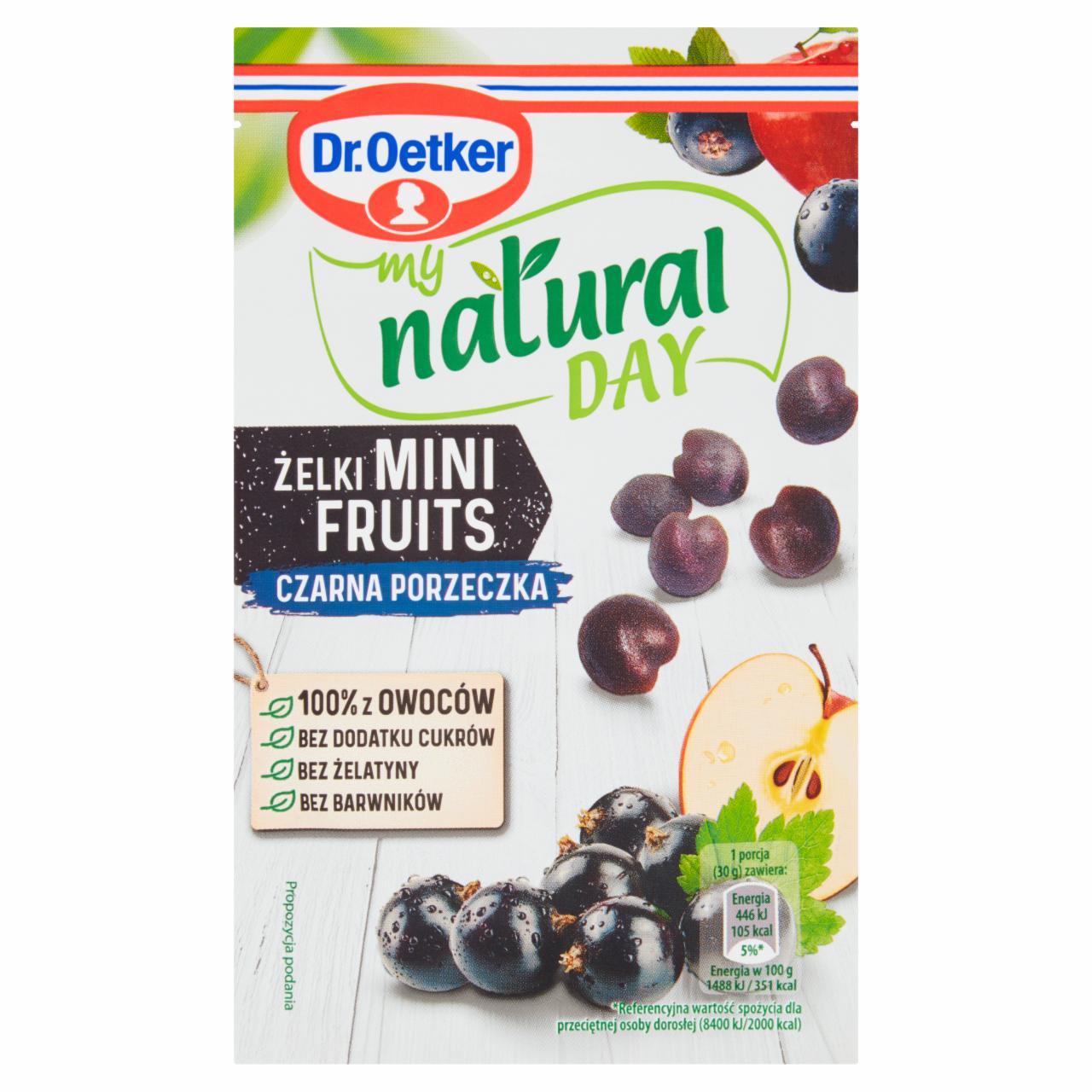 Zdjęcia - Dr. Oetker My Natural Day Żelki Mini Fruits czarna porzeczka 30 g