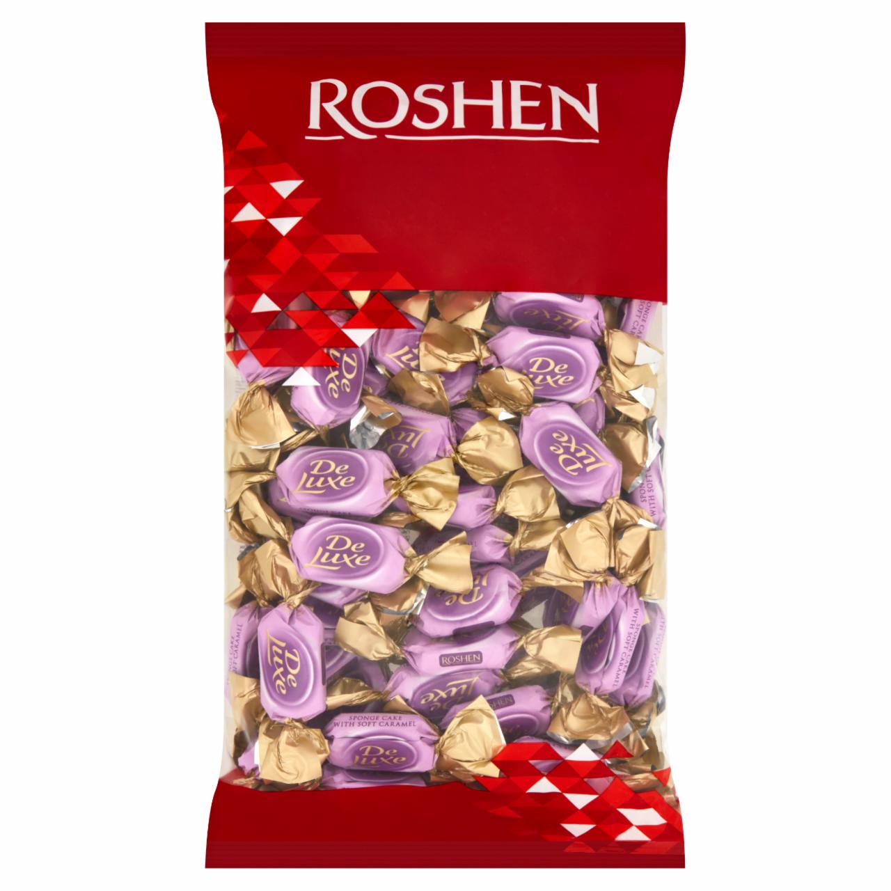 Zdjęcia - Roshen De Luxe Cukierki przekładane biszkoptem i miękkim karmelem w polewie kakaowej 0,8 kg