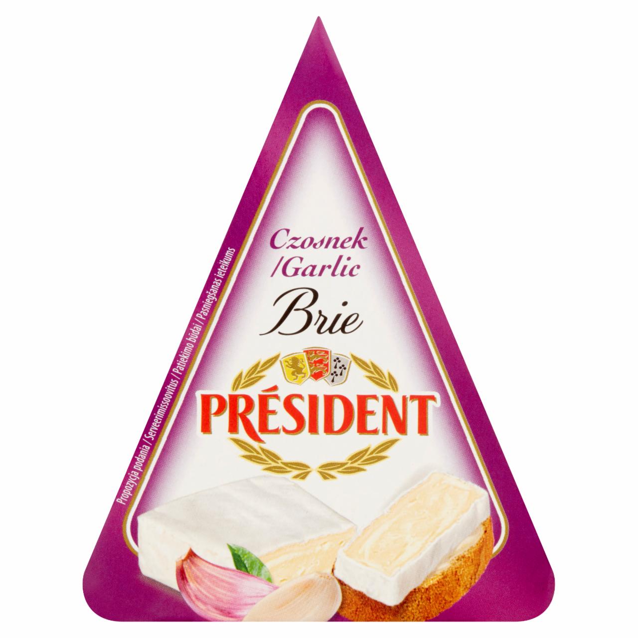 Zdjęcia - Président Ser Brie czosnek 125 g