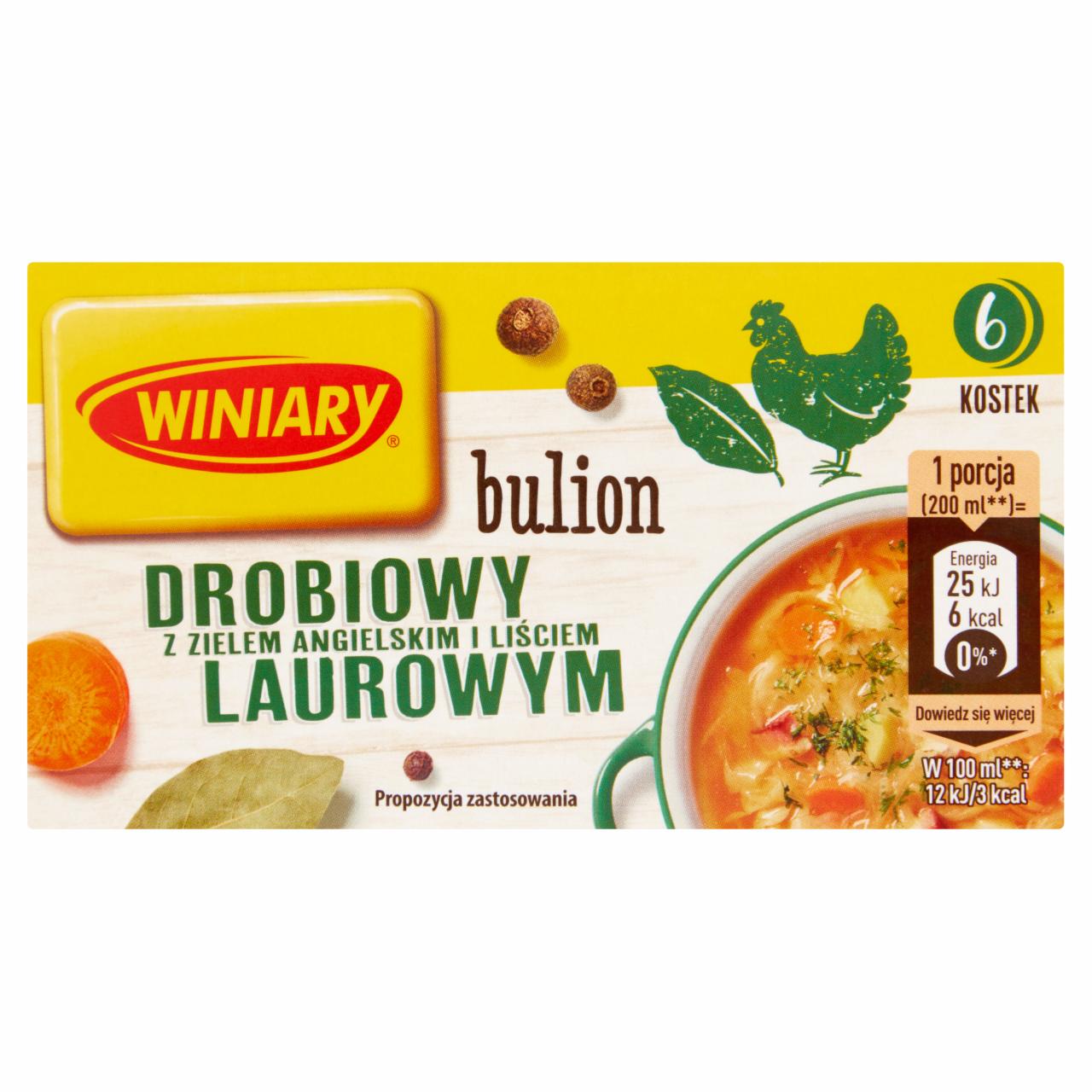 Zdjęcia - Winiary Bulion drobiowy z zielem angielskim i liściem laurowym 60 g (6 sztuk)