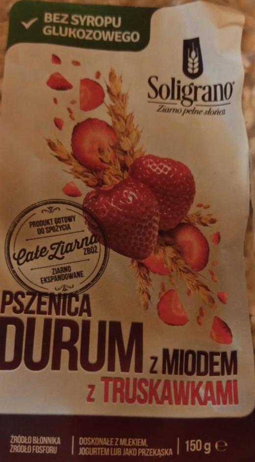 Zdjęcia - Soligrano Pszenica durum z miodem z truskawkami 150 g