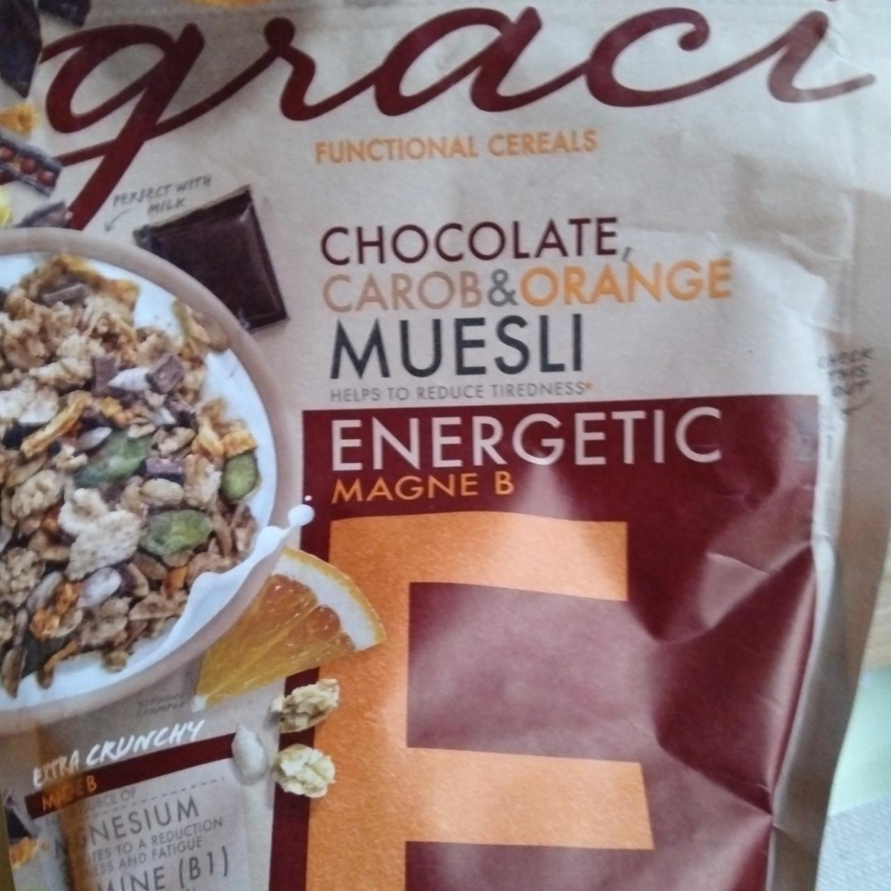 Zdjęcia - Muesli energetic chocolate carob & orange Graci