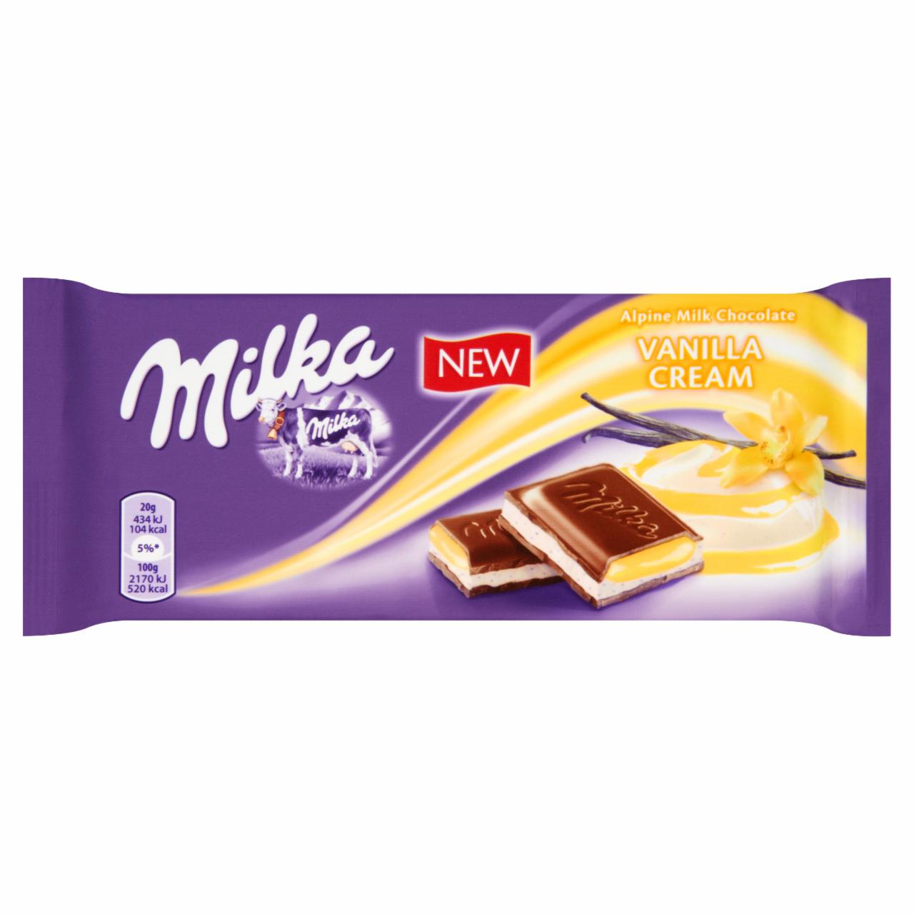 Zdjęcia - Milka Czekolada Vanilla Cream 100 g