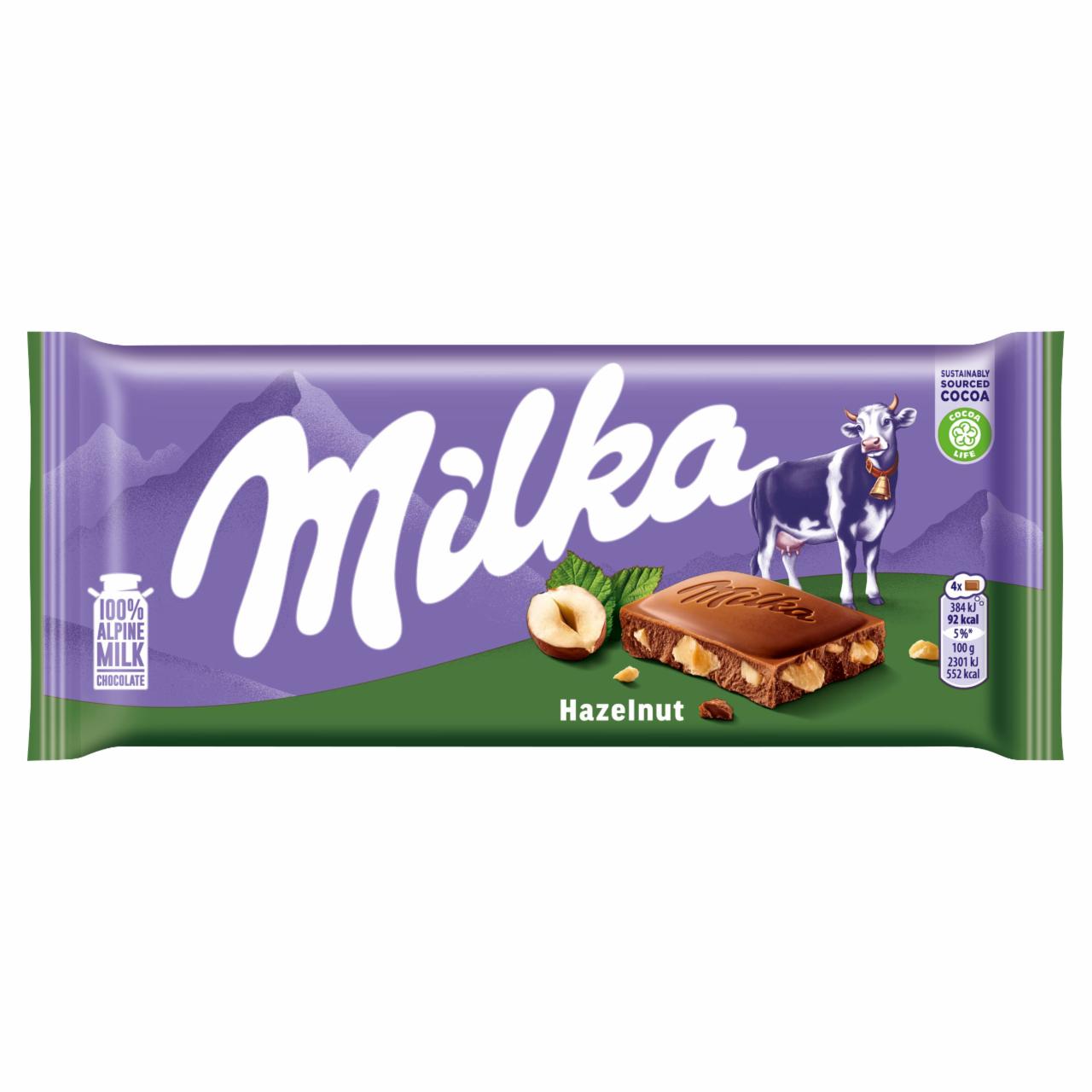 Zdjęcia - Milka Czekolada mleczna z kawałkami orzechów 100 g