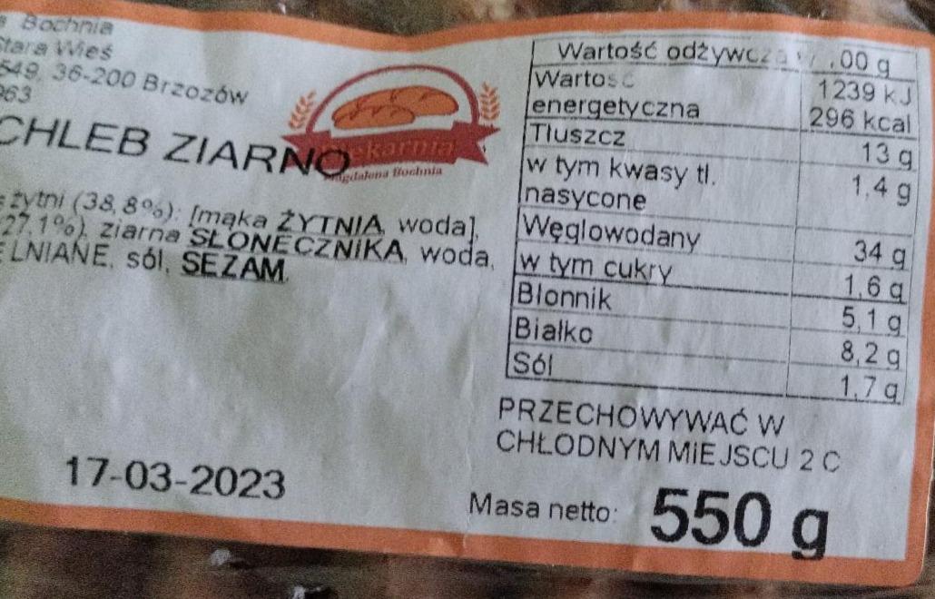 Zdjęcia - Chleb Ziarno Żytni Piekarnia Bochnia