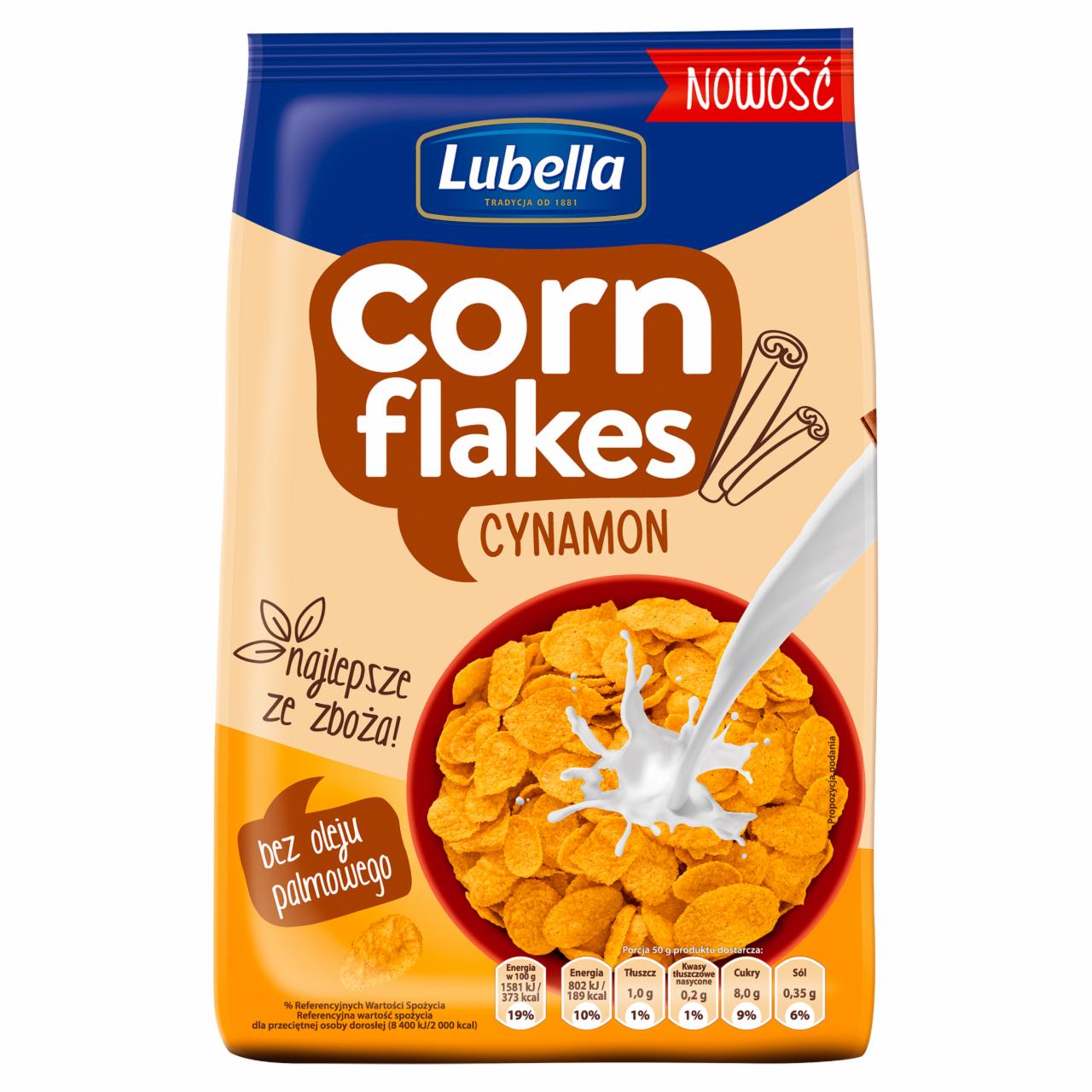 Zdjęcia - Lubella Corn Flakes Płatki kukurydziane cynamon 400 g