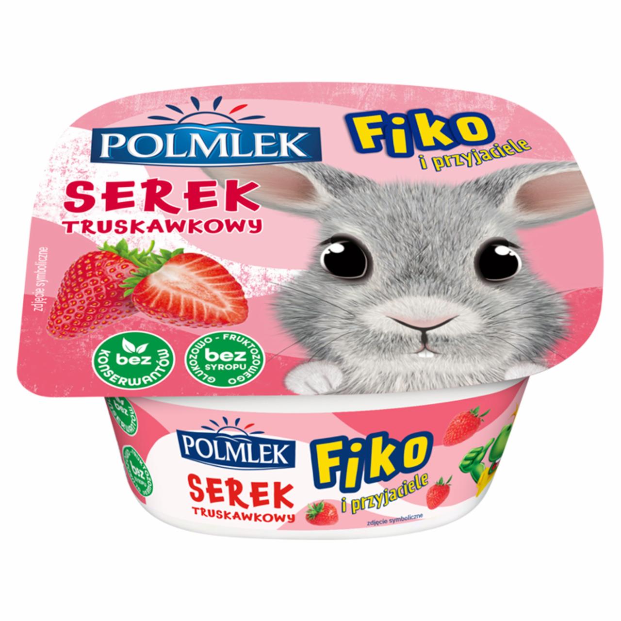 Zdjęcia - Polmlek Fiko i przyjaciele Serek truskawkowy 130 g