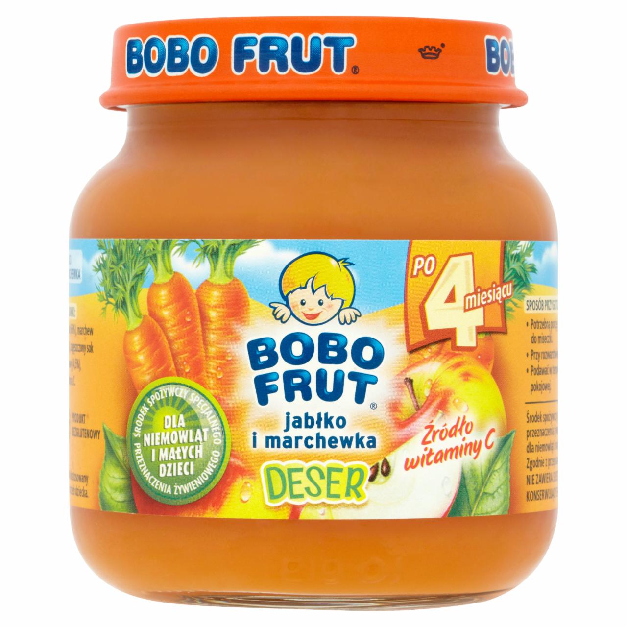 Zdjęcia - Bobo Frut Deser jabłko i marchewka po 4 miesiącu 130 g