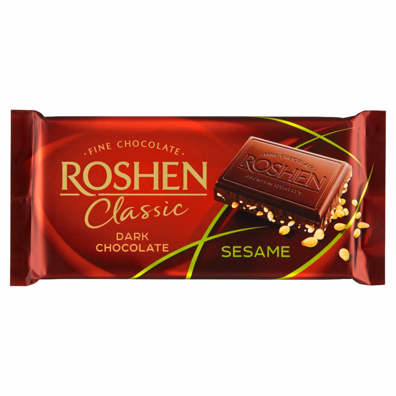 Zdjęcia - Roshen Classic Czekolada gorzka z sezamem 90 g