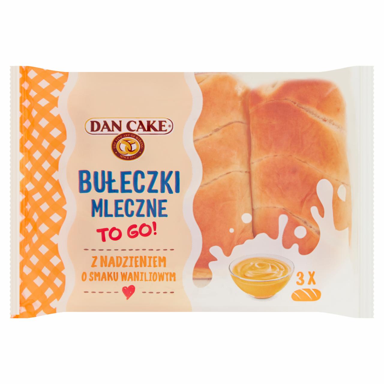 Zdjęcia - Dan Cake To Go! Bułeczki mleczne z nadzieniem o smaku waniliowym 180 g (3 x 60 g)