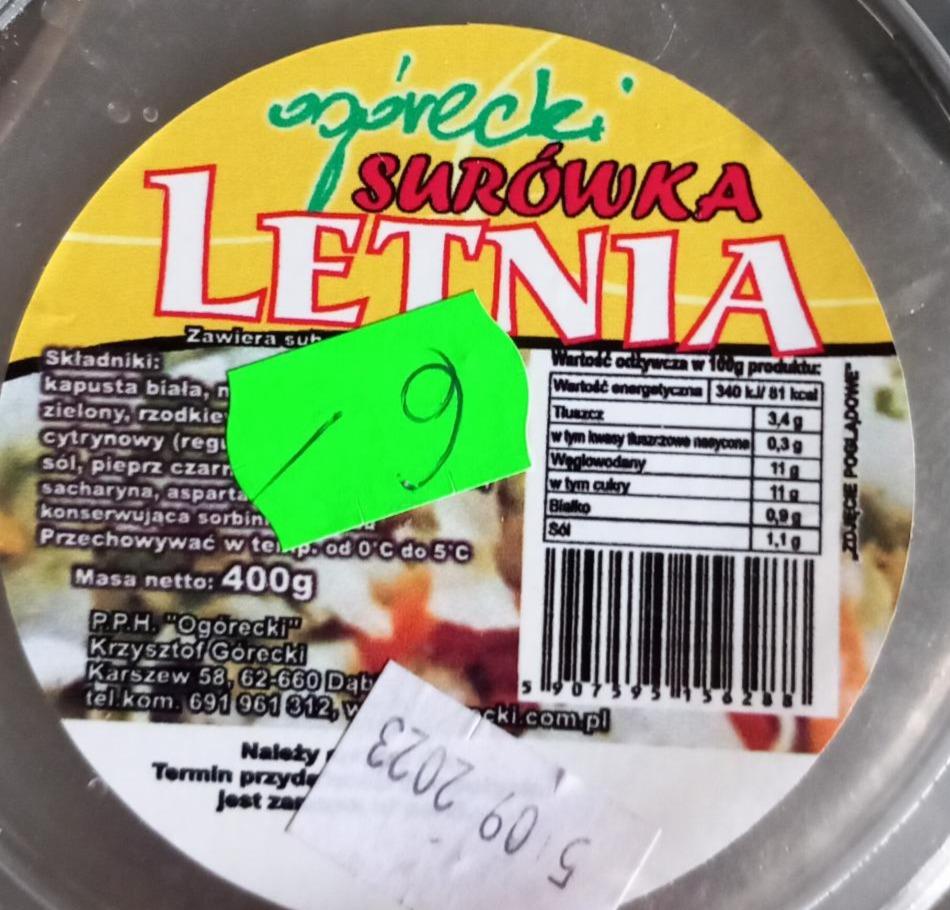 Zdjęcia - Surówka letnia Ogórecki