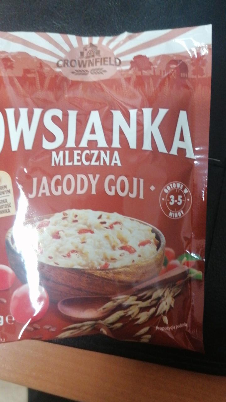 Zdjęcia - Owsianka mleczna jagody goji crownfifeld