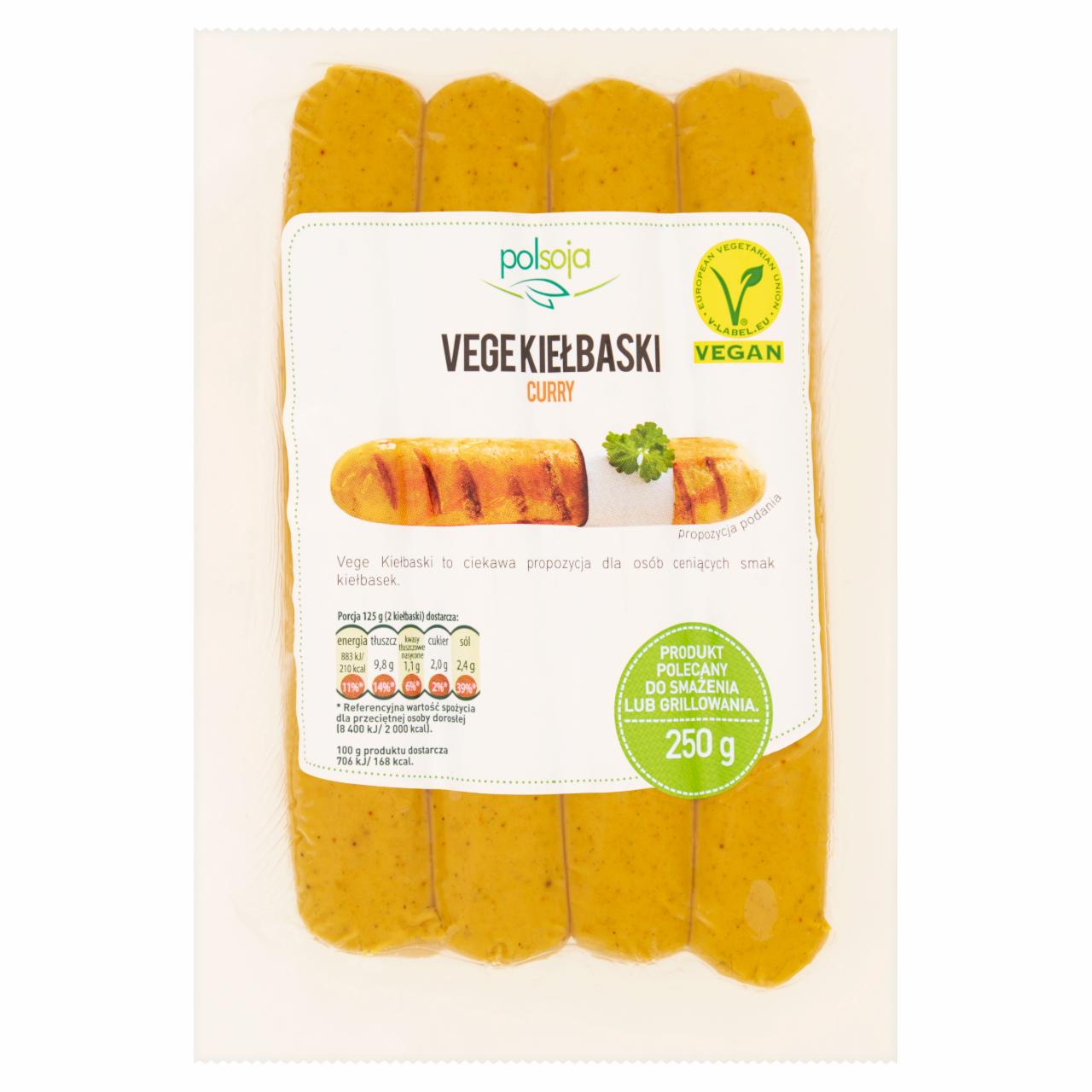 Zdjęcia - Polsoja Vege Kiełbaski curry 250 g