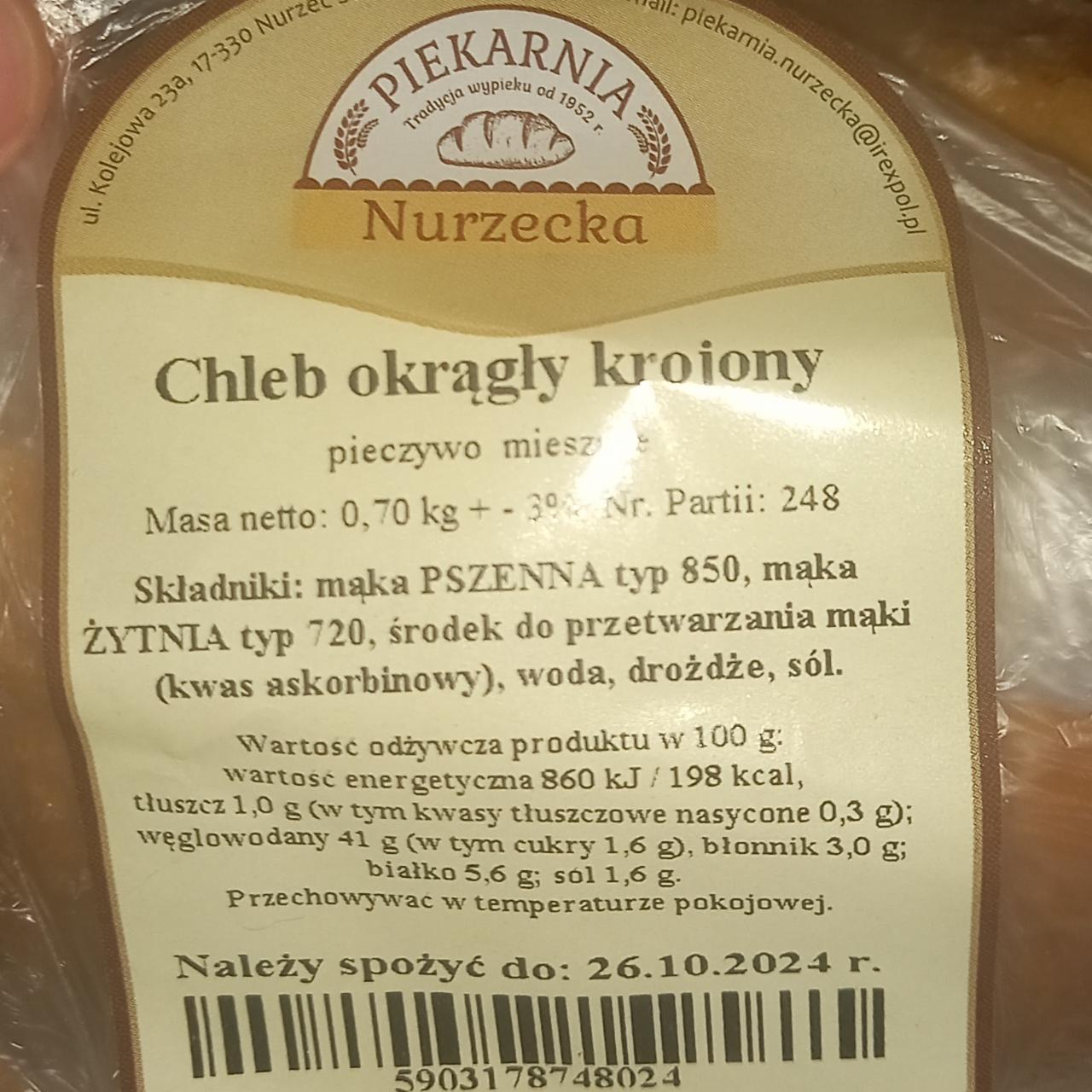 Zdjęcia - Chleb okrągły krojony Piekarnia Nurzecka