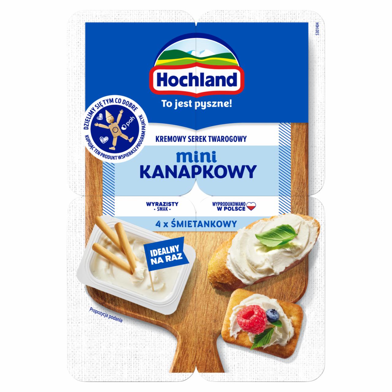 Zdjęcia - Hochland Kremowy serek twarogowy mini kanapkowy śmietankowy 120 g (4 x 30 g)