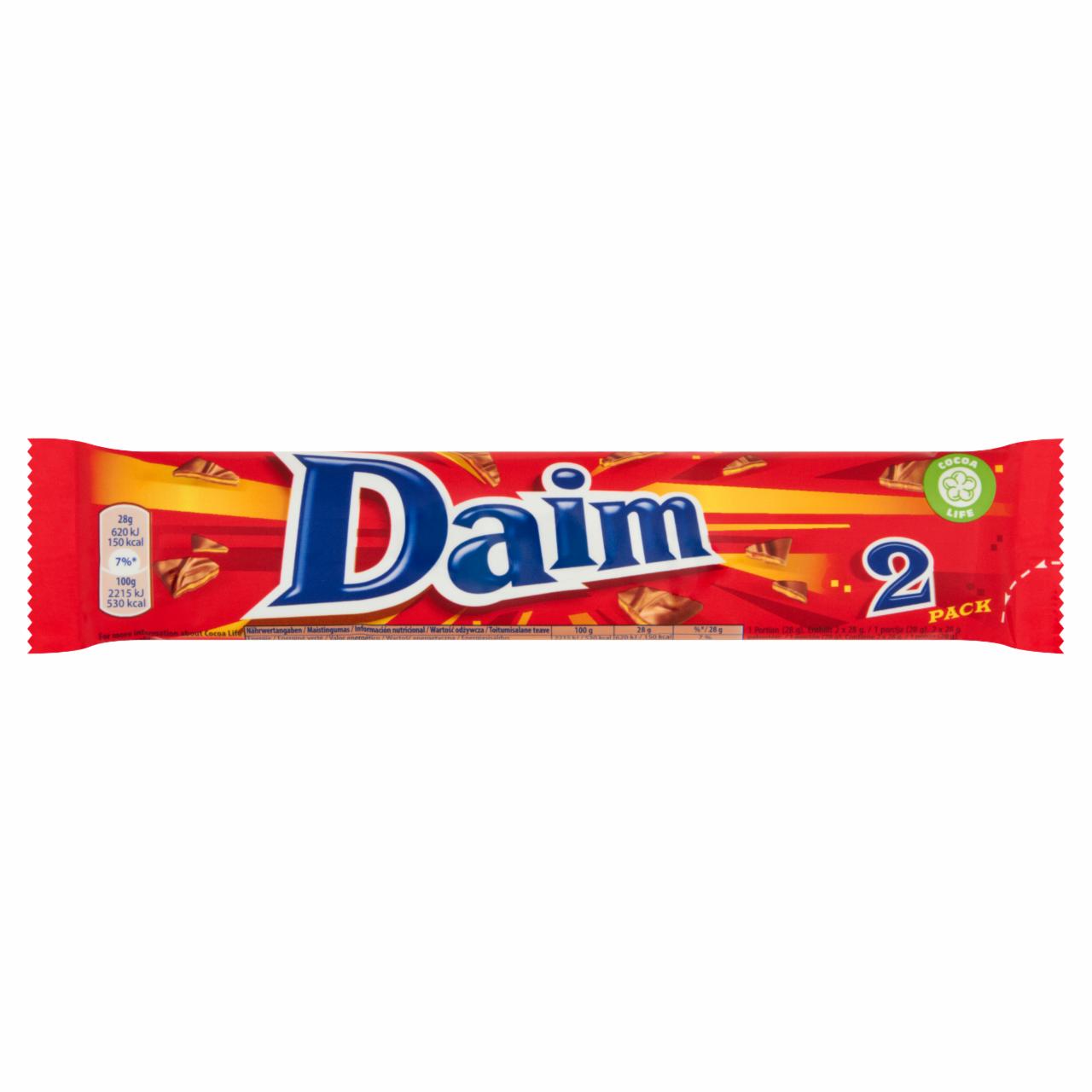 Zdjęcia - Daim Czekolada mleczna z chrupiącym karmelem migdałowym 56 g (2 sztuki)