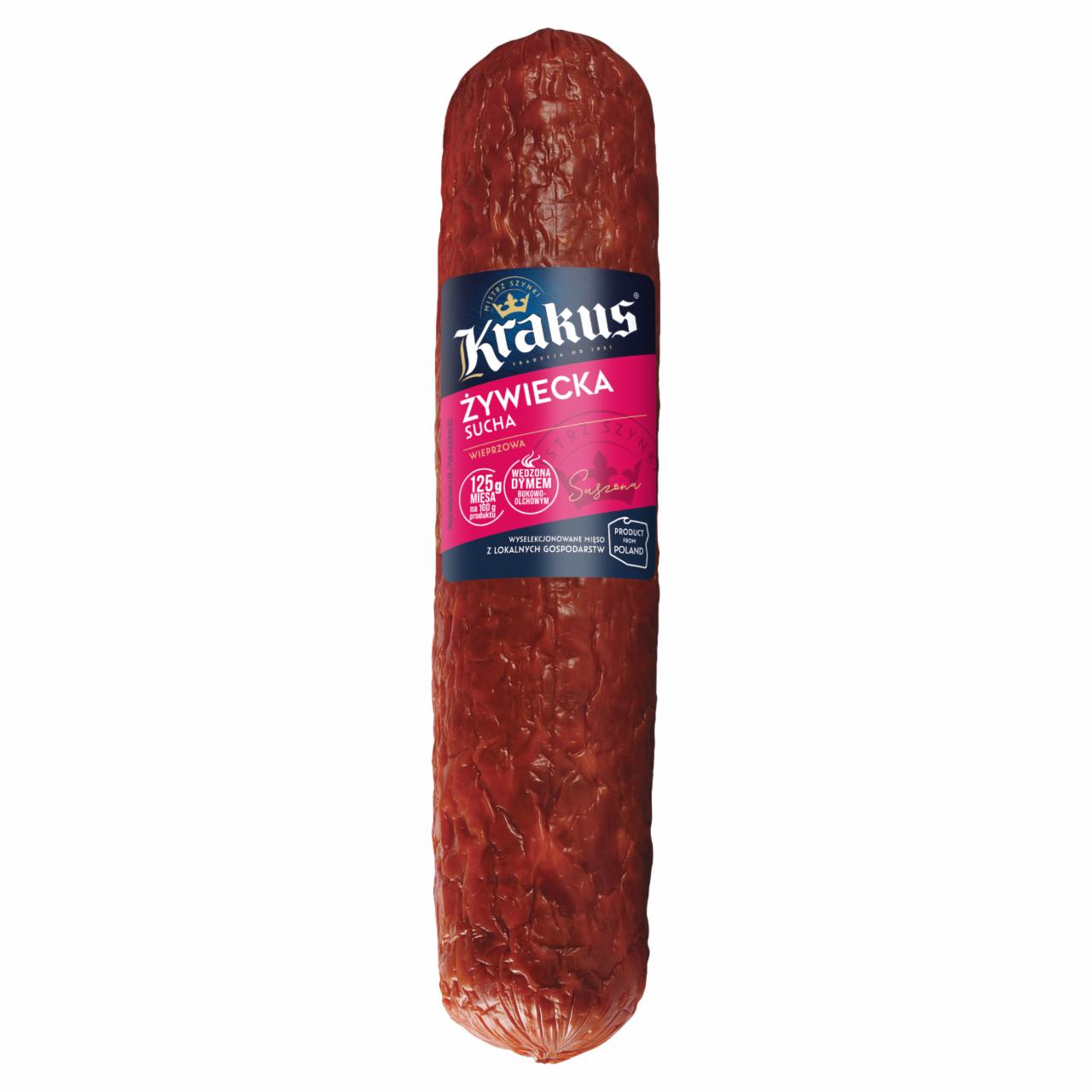 Zdjęcia - Krakus Kiełbasa żywiecka sucha wieprzowa 460 g