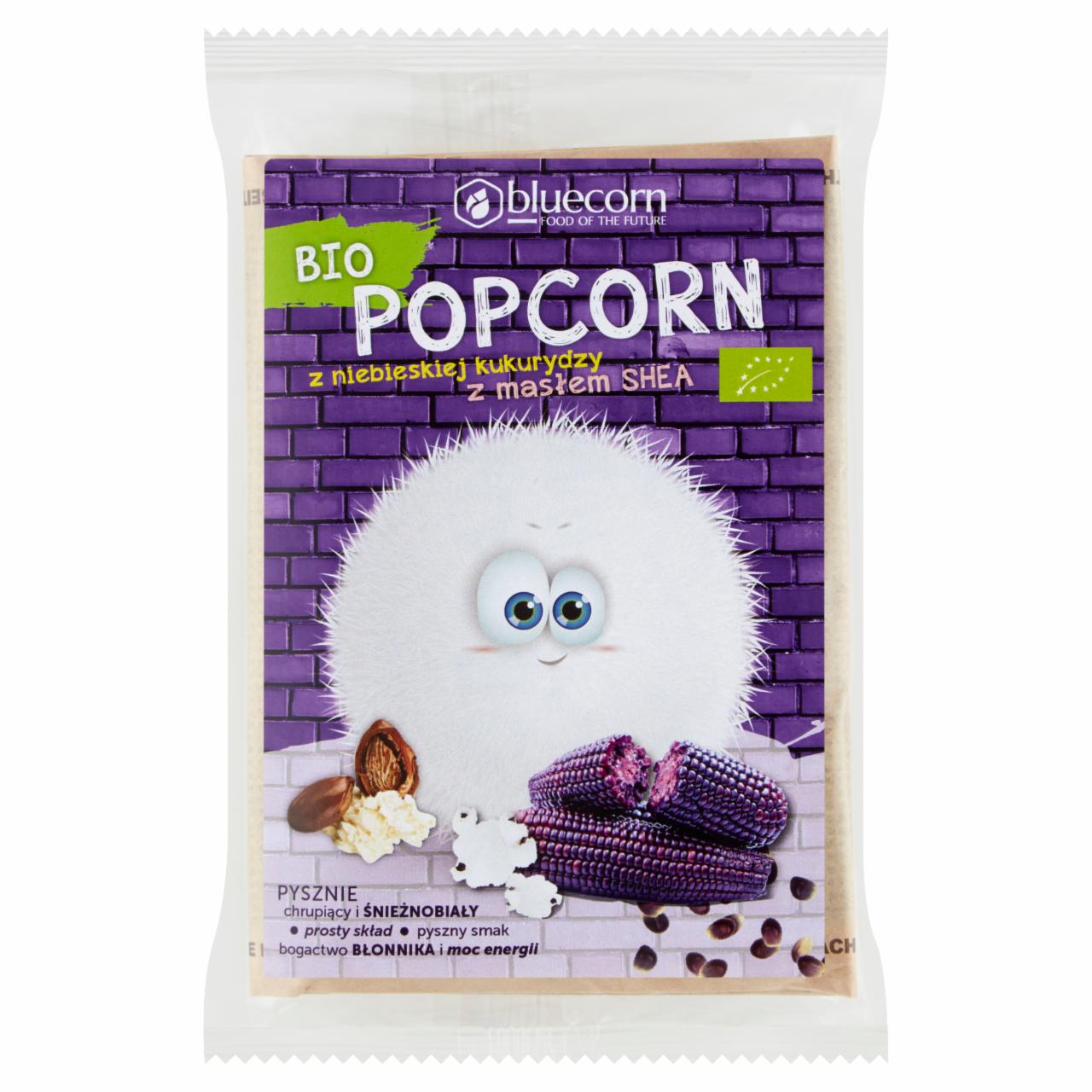 Zdjęcia - Bluecorn Bio Popcorn z niebieskiej kukurydzy z masłem shea do mikrofalówki 100 g