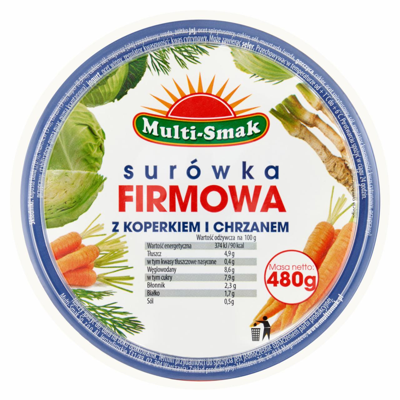 Zdjęcia - Surówka firmowa z koperkiem i chrzanem 480 g