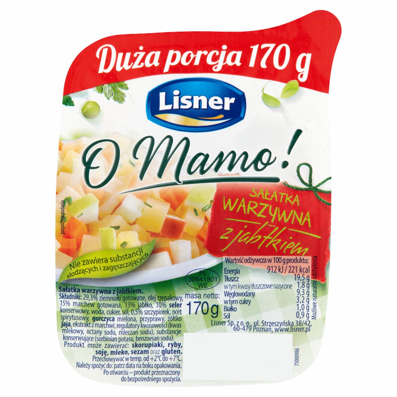 Zdjęcia - Lisner O Mamo! Sałatka warzywna z jabłkiem 170 g