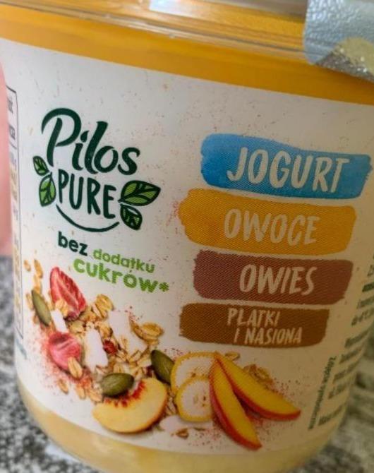 Zdjęcia - Jogurt owoce owies platki i nasiona Pilos pure