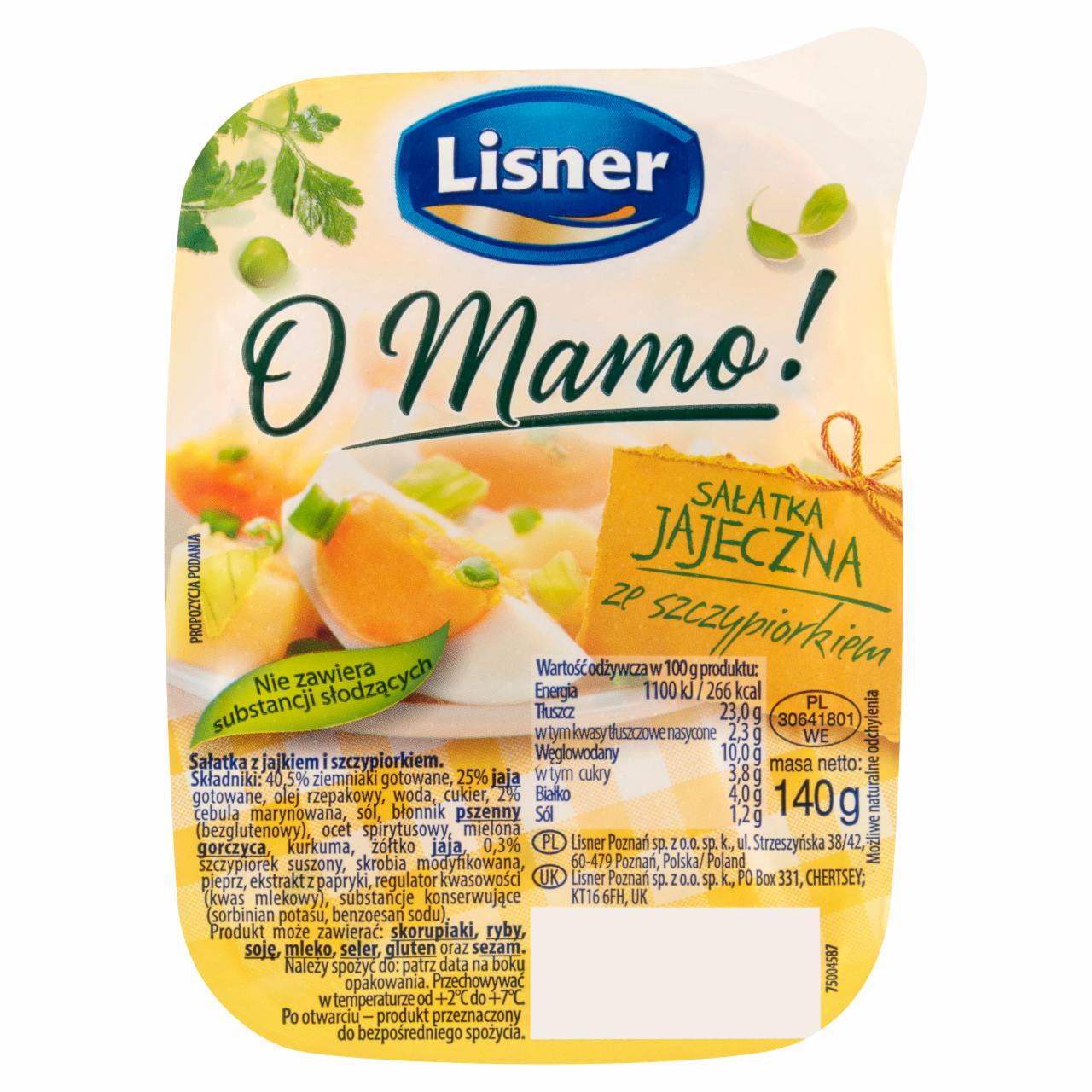 Zdjęcia - Lisner O Mamo! Sałatka jajeczna ze szczypiorkiem 140 g