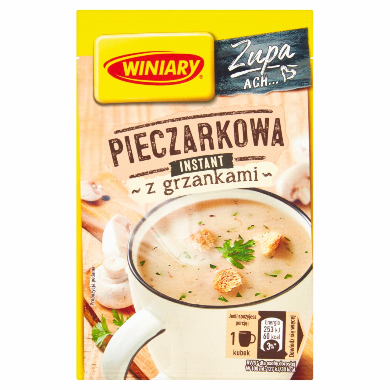 Zdjęcia - Zupa instant pieczarkowa z grzankami Winiary