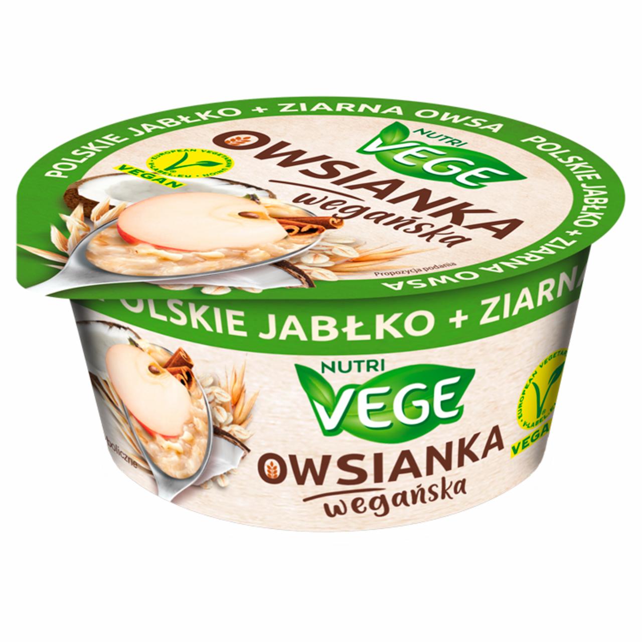 Zdjęcia - Nutri Vege Owsianka wegańska z jabłkami i cynamonem 150 g