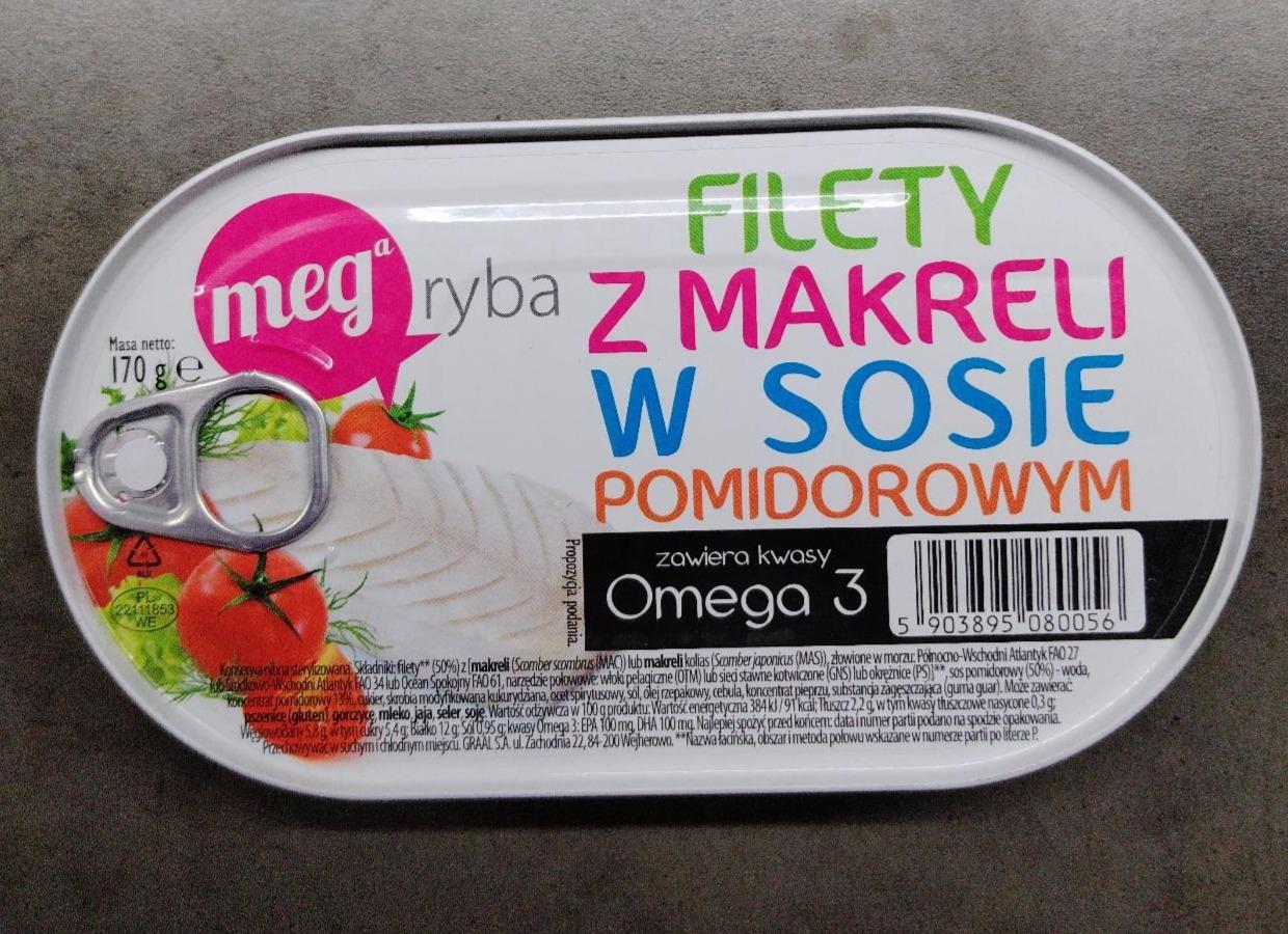 Zdjęcia - Filety makreli w sosie pomidorowym mega ryba