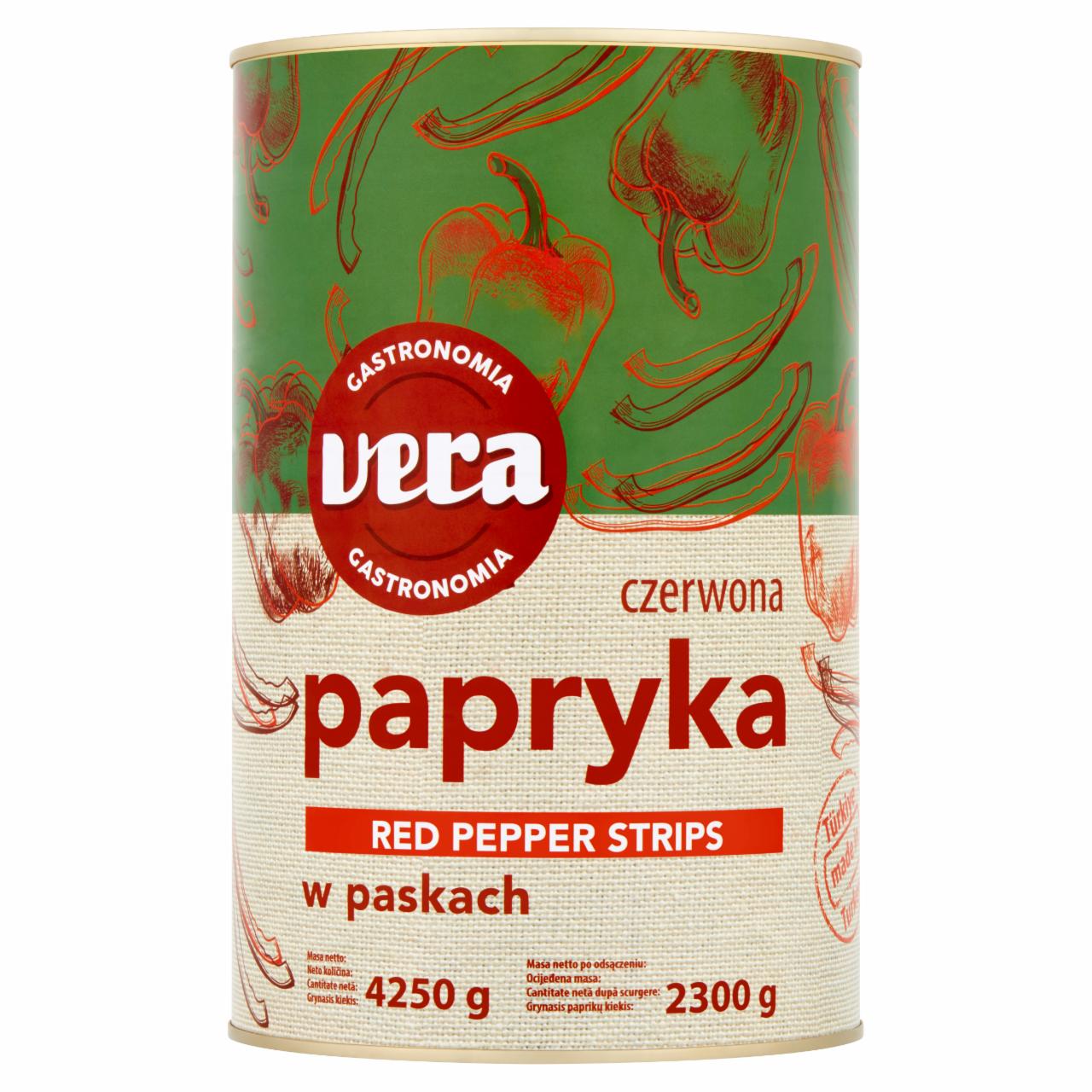 Zdjęcia - Vera Gastronomia Papryka czerwona w paskach 4250 g