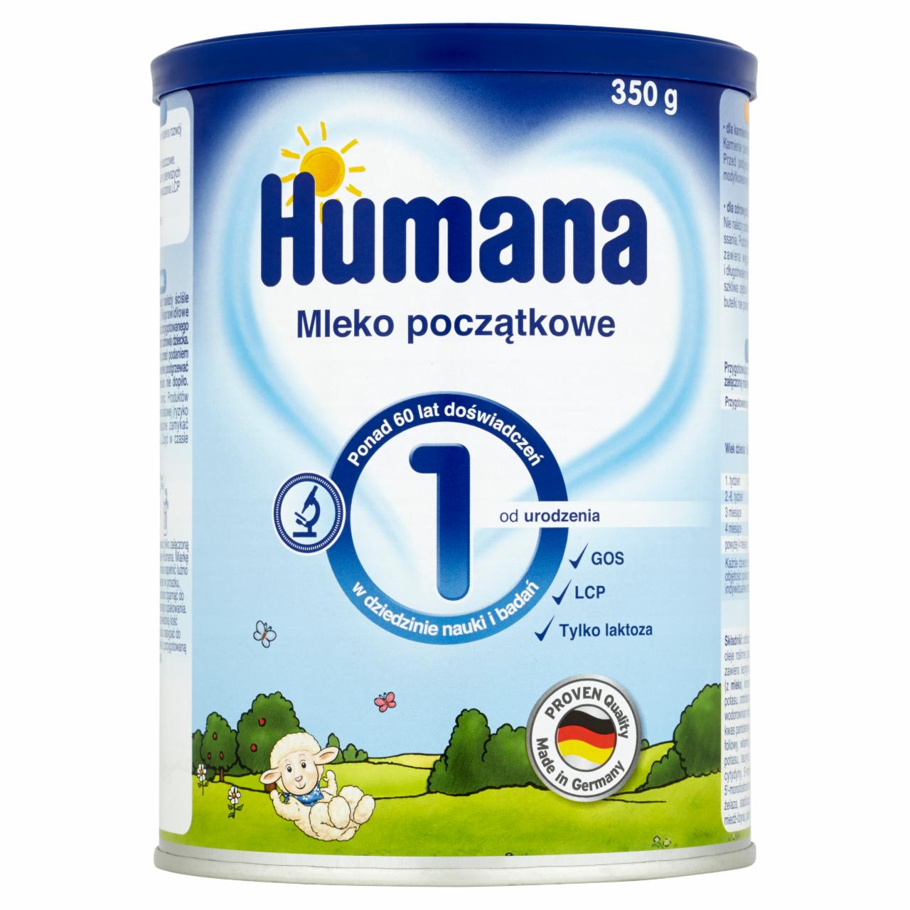 Zdjęcia - Humana 1 Mleko początkowe od urodzenia 350 g