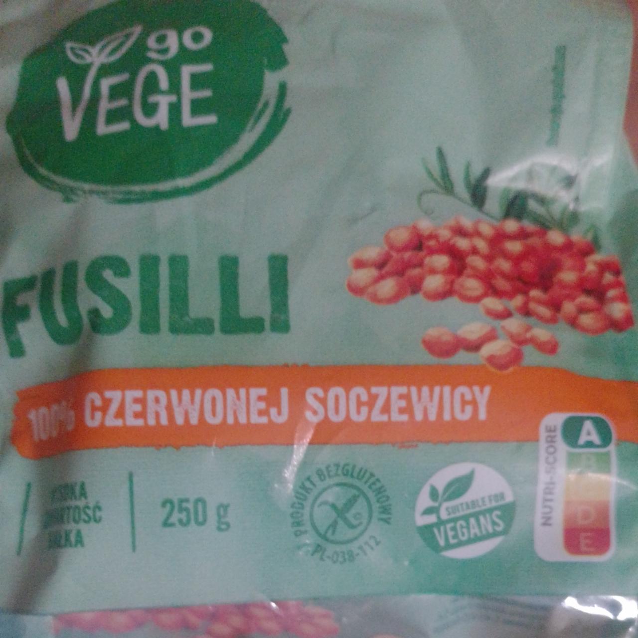 Zdjęcia - Fussilli 100% z czerwonej soczewicy Go vege