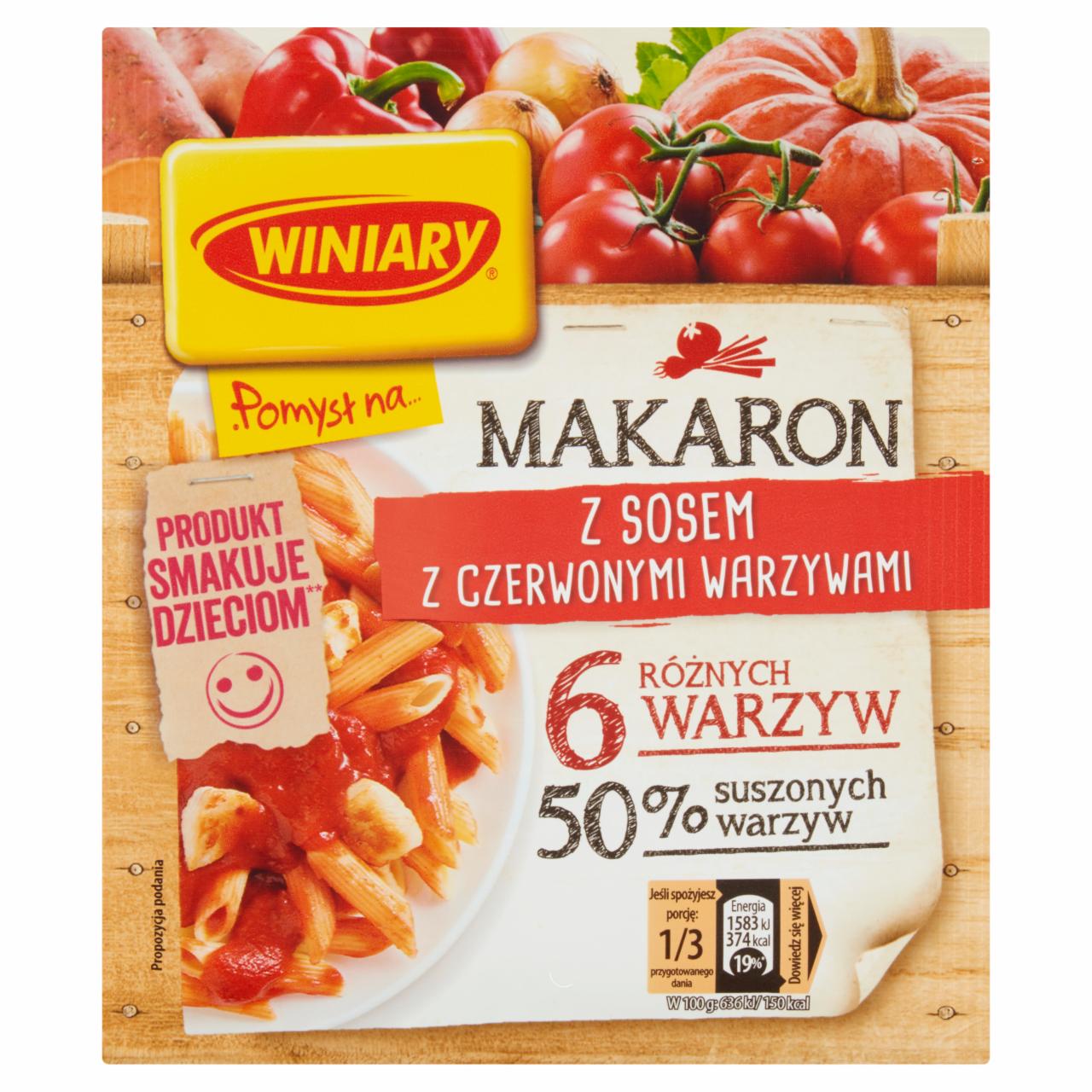 Zdjęcia - Pomysł na... Makaron z sosem z czerwonymi warzywami Winiary