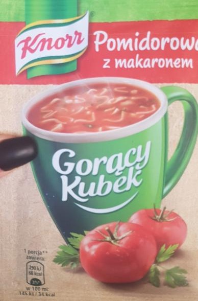 Zdjęcia - Gorący kubek pomidorowa z makaronem Knorr