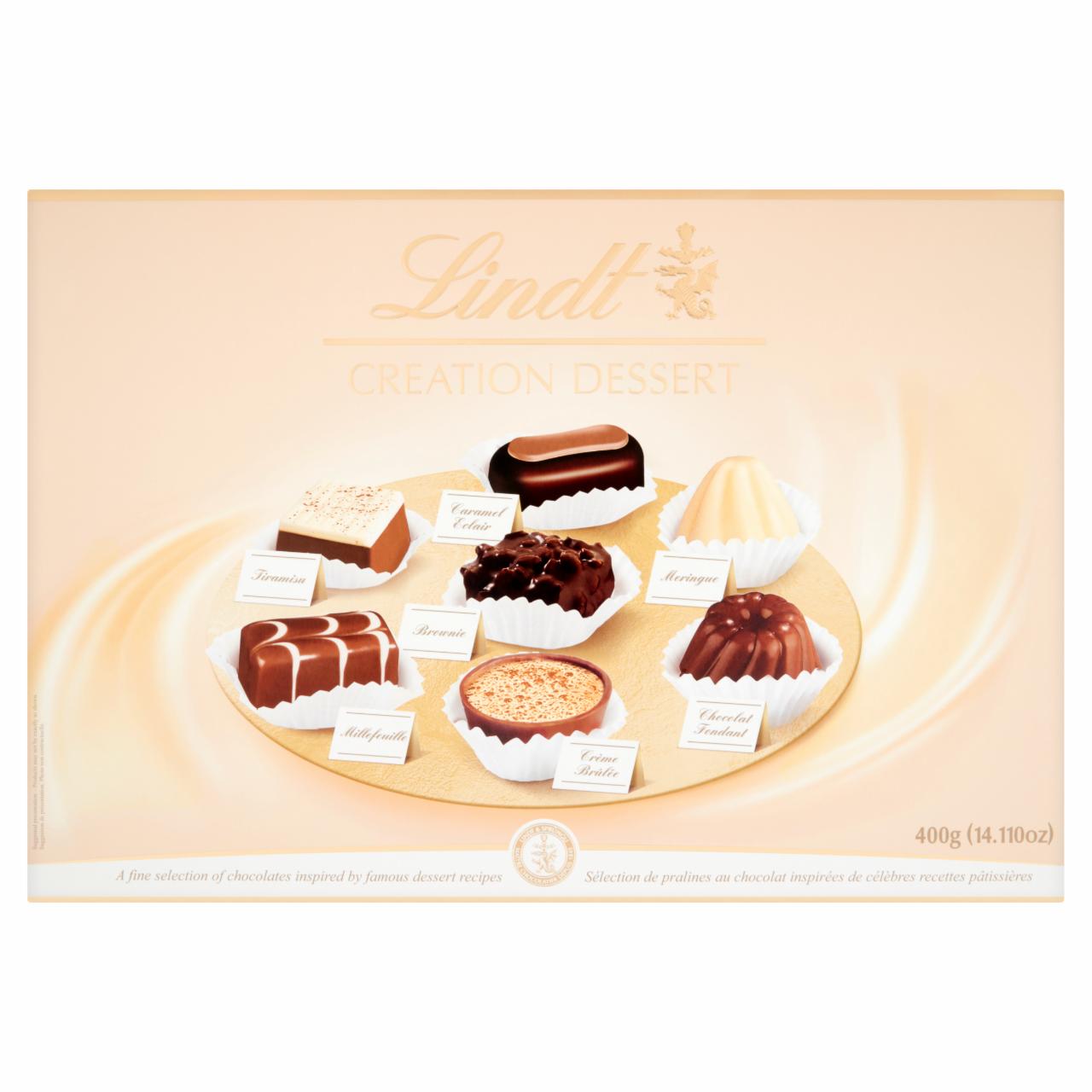 Zdjęcia - Lindt Creation Dessert Pralinki z czekolady ciemnej mlecznej i białej 400 g