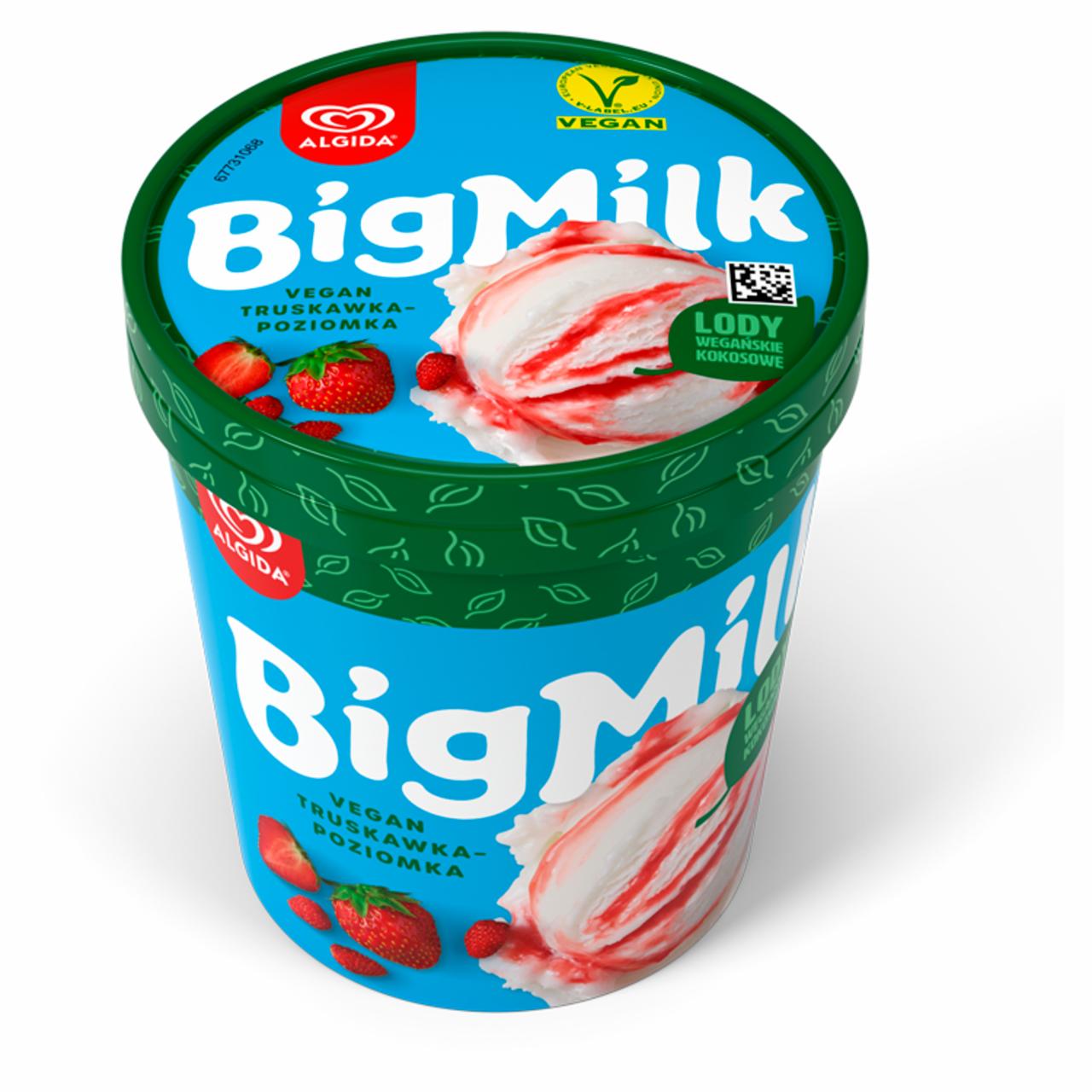 Zdjęcia - Big Milk Lody wegańskie kokosowe truskawka-poziomka 450 ml