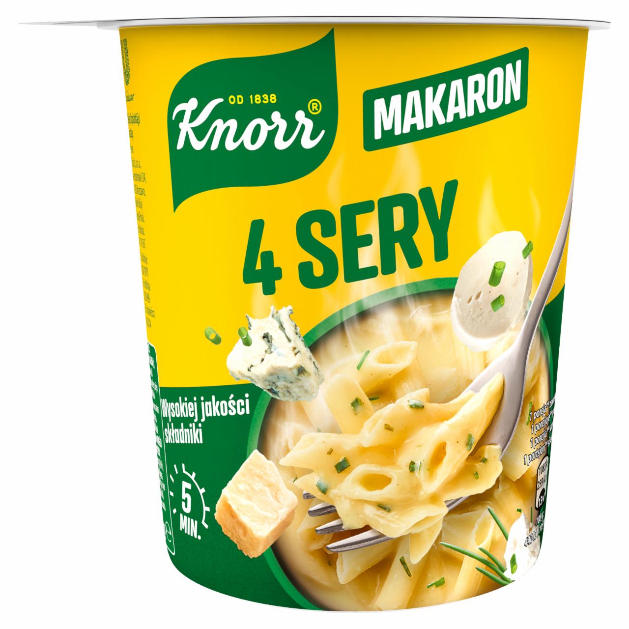 Zdjęcia - Knorr Makaron 4 sery 66 g