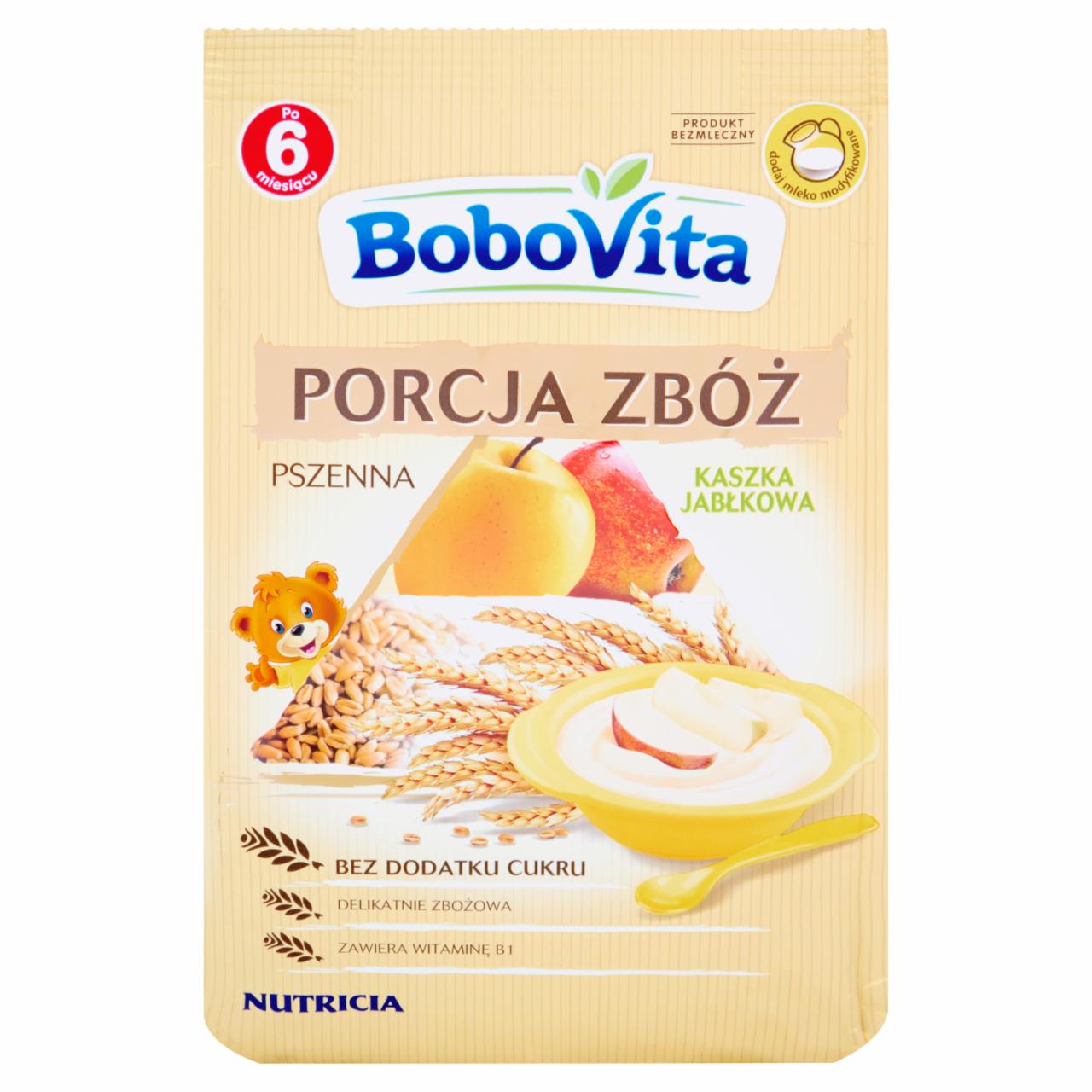 Zdjęcia - BoboVita Porcja zbóż Kaszka pszenna jabłkowa po 6 miesiącu 170 g