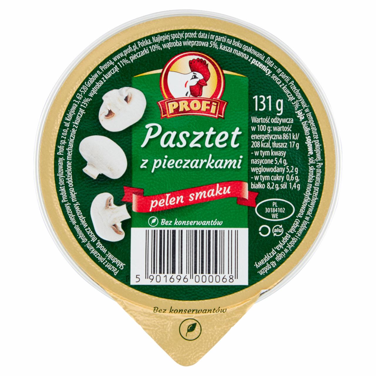 Zdjęcia - Profi Pasztet z pieczarkami 131 g