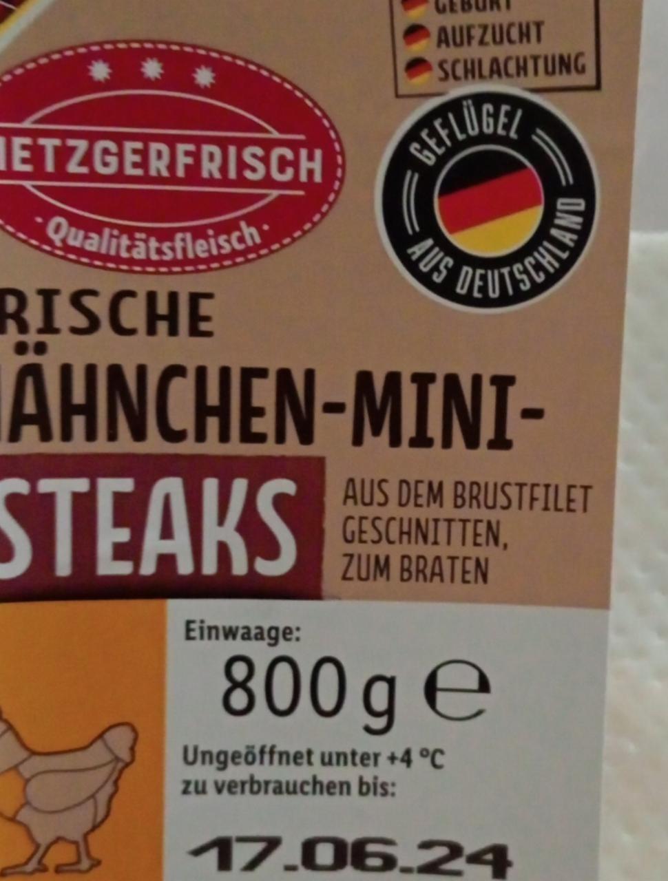 Zdjęcia - Frische hahnchen mini steaks Metzgerfrisch