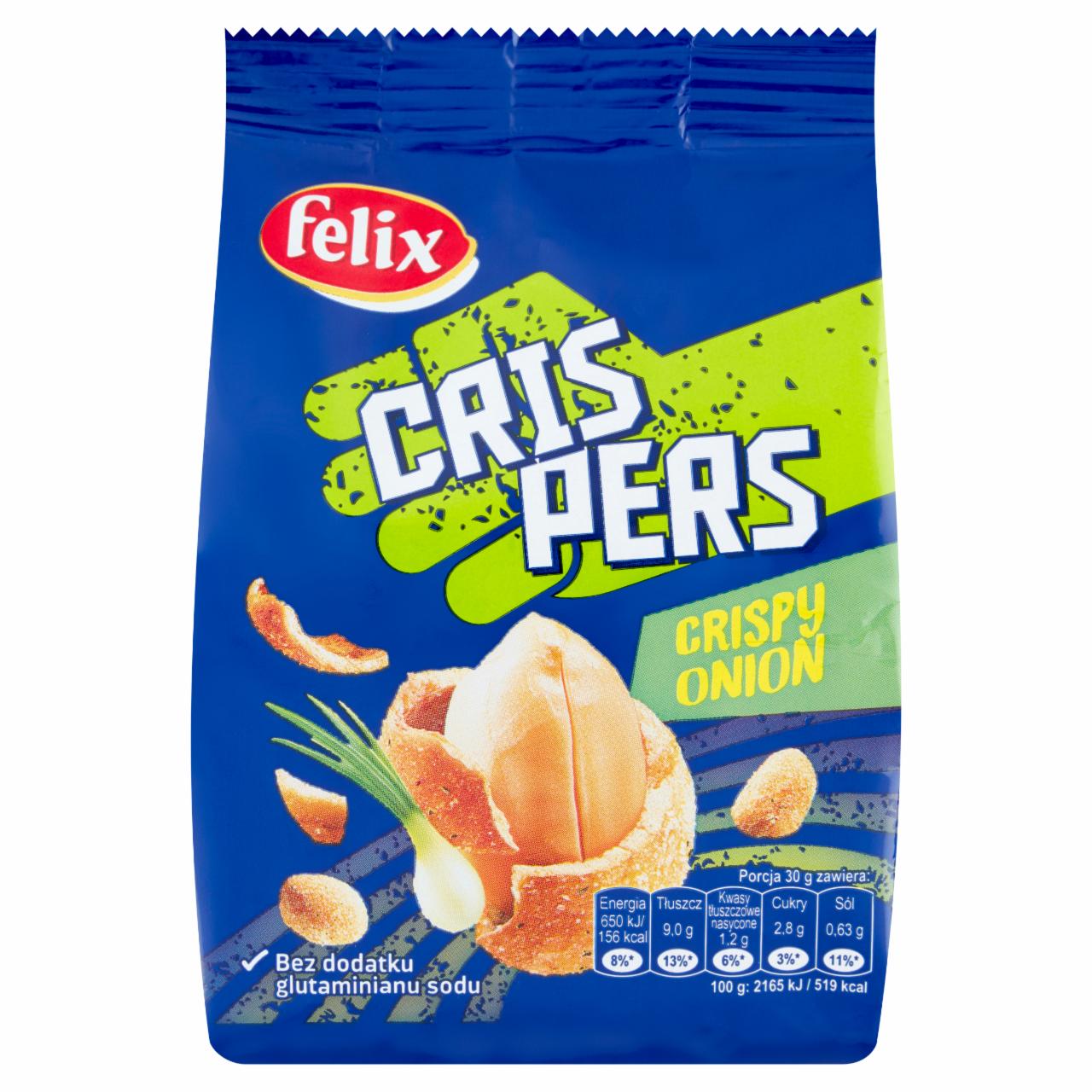 Zdjęcia - Felix Crispers Orzeszki ziemne smażone w skorupce o smaku cebulowym 125 g