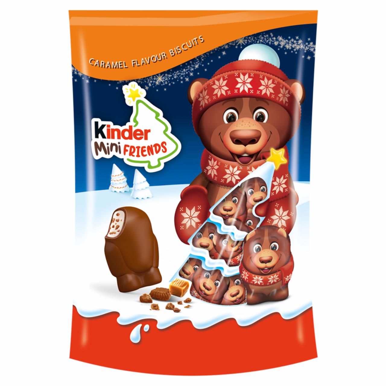 Zdjęcia - Kinder Mini Friends Nadziewana czekolada z nadzieniem mlecznym i chrupkami o smaku karmelowym 122 g